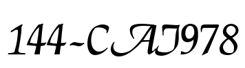 144-CAI978 Font Image
