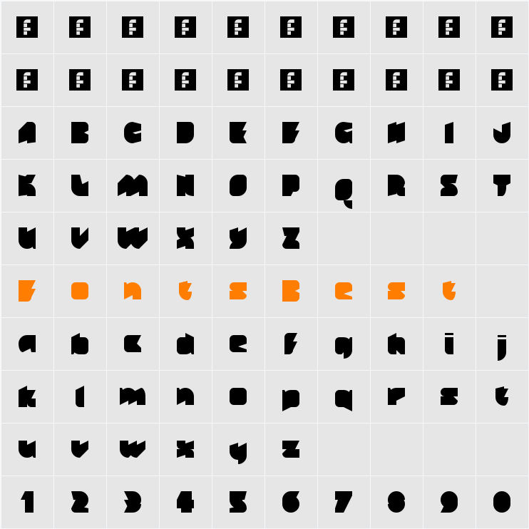Gerobak Character Map