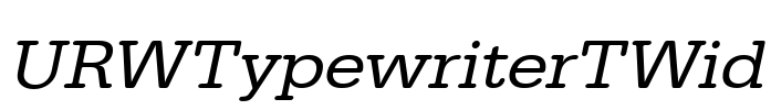 URWTypewriterTWid Font Image