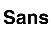 Sans Font Image
