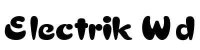 Electrik Wd Font Image