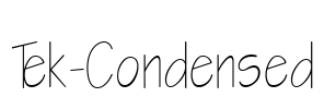 Tek-Condensed Font Image