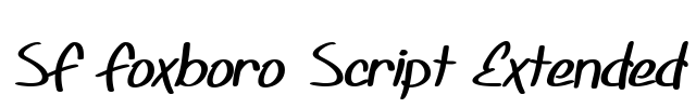 SF Foxboro Script Extended Font Image
