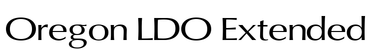 Oregon LDO Extended Font Image