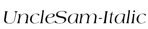 UncleSam-Italic Font Image