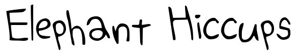 Elephant Hiccups Font Image