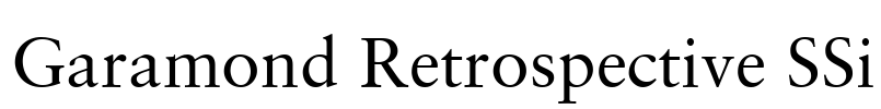 Garamond Retrospective SSi