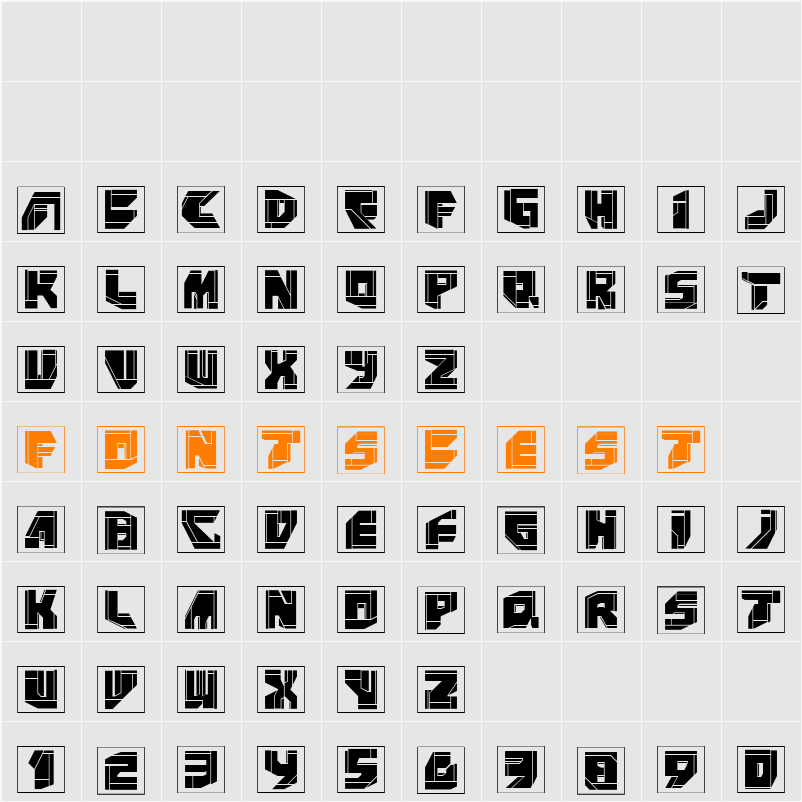 NeoPanFrames Character Map