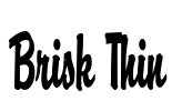 Brisk Thin Font Image