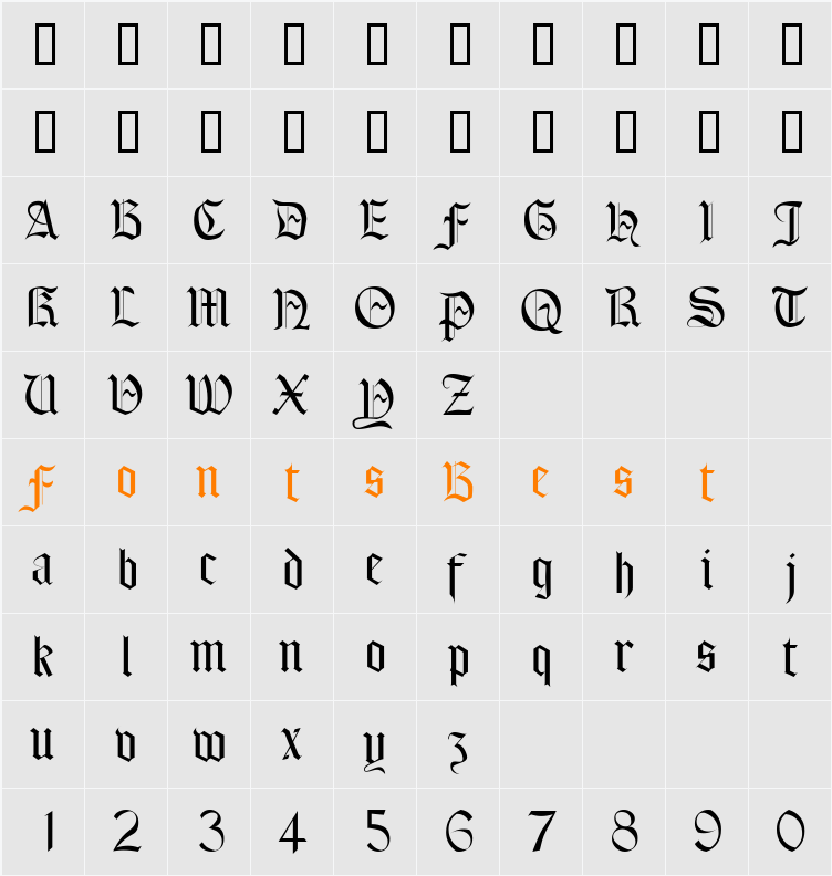 Laudens Character Map