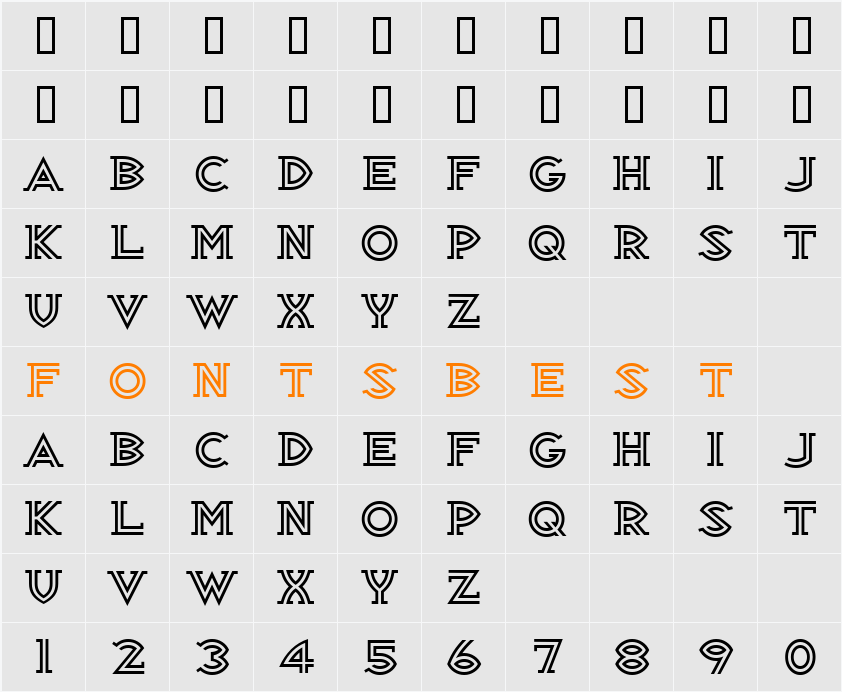 Republik Serif ICG Character Map