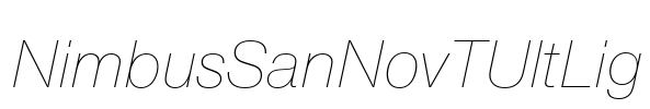 NimbusSanNovTUltLig Font Image