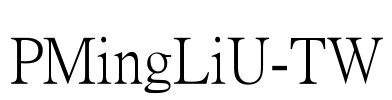 PMingLiU-TW Font Image
