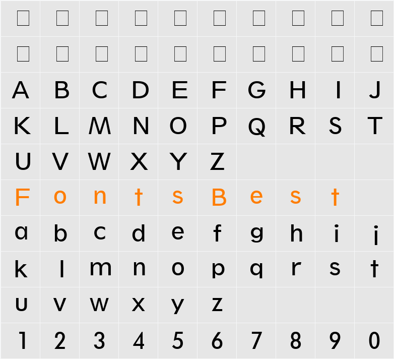 Thinx SSi Character Map