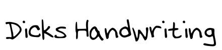 Dicks Handwriting Font Image
