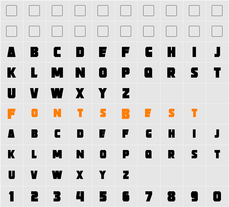 Strongarm Character Map