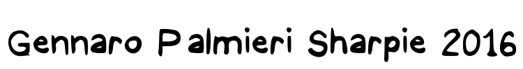 Gennaro Palmieri Sharpie 2016 Font Image