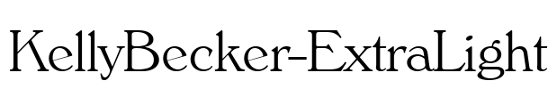 KellyBecker-ExtraLight Font Image