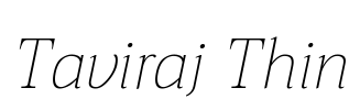 Taviraj Thin Font Image