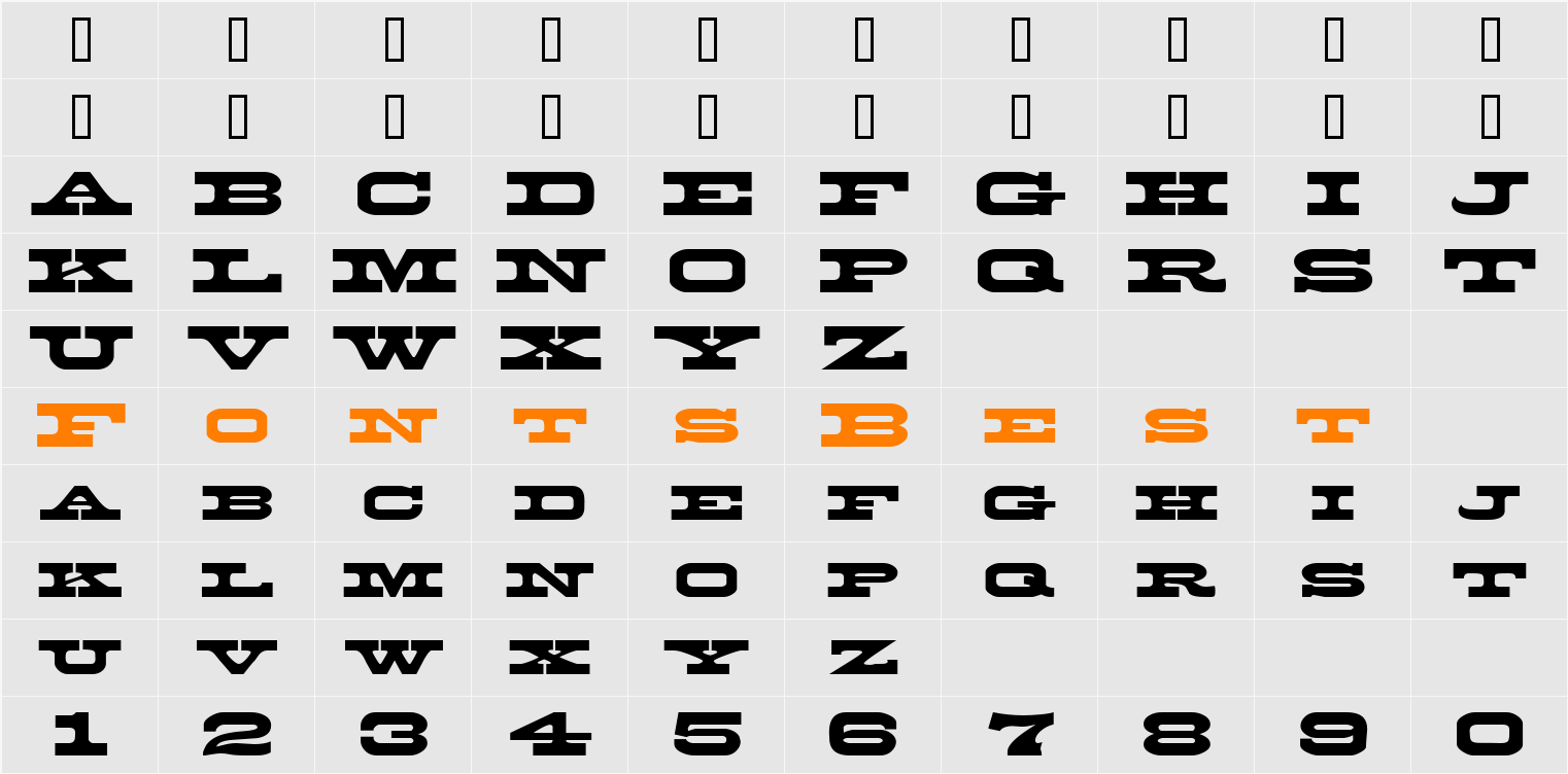 DuncanExtended Character Map