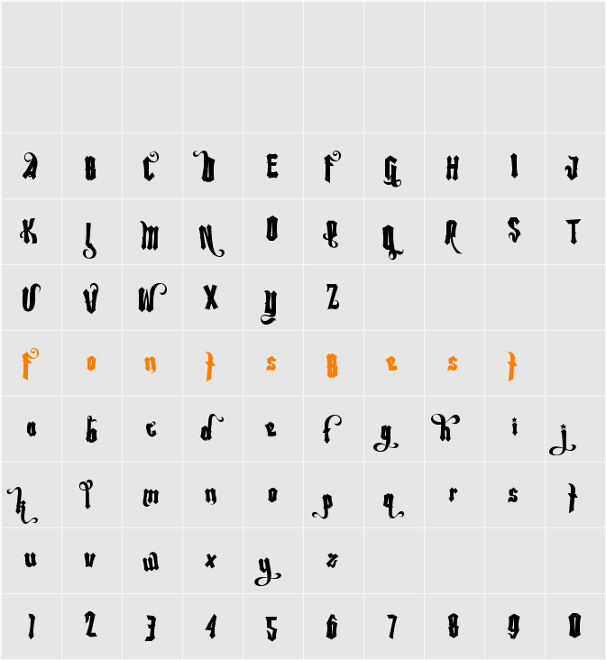 Rebel Pixy Character Map