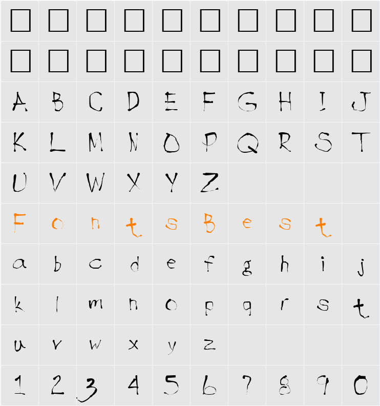 Diabolo Character Map
