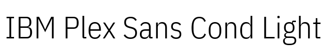 IBM Plex Sans Cond Light Font Image