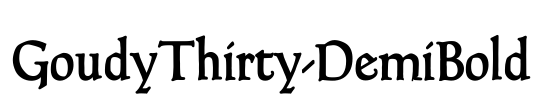 GoudyThirty-DemiBold Font Image