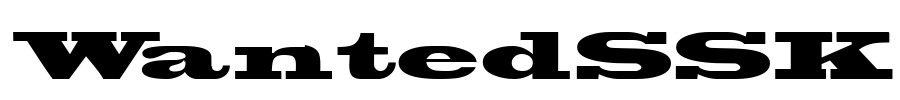 WantedSSK Font Image