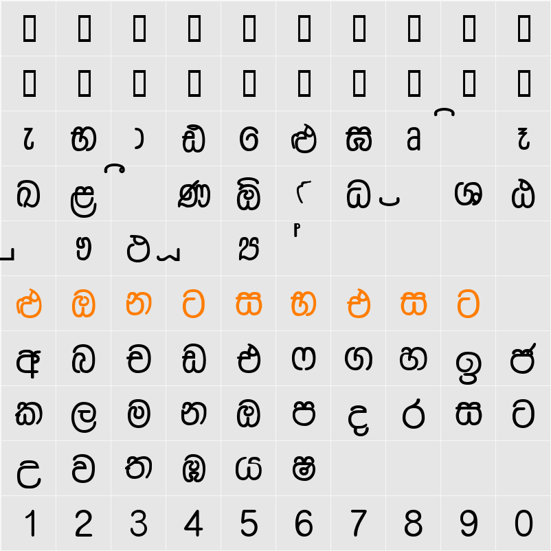 Dusharnbi Character Map