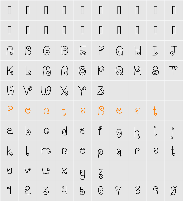 WischyStylus Character Map