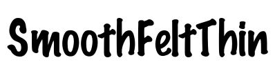SmoothFeltThin Font Image