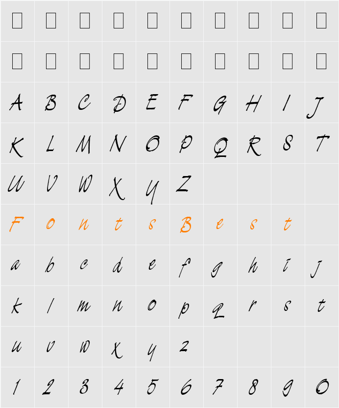 Demian LET Character Map