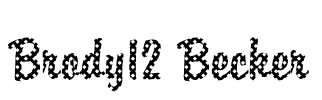 Brody12 Becker Font Image