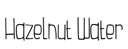 Hazelnut Water Font Image