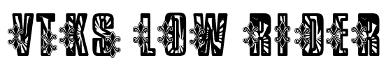 VTKS Low Rider Font Image