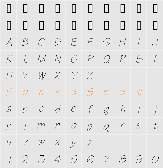 Write Character Map