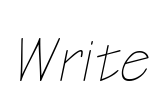 Write Font Image