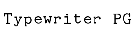 Typewriter PG Font Image