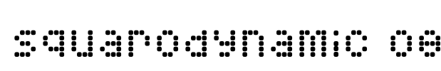 Squarodynamic 08 Font Image