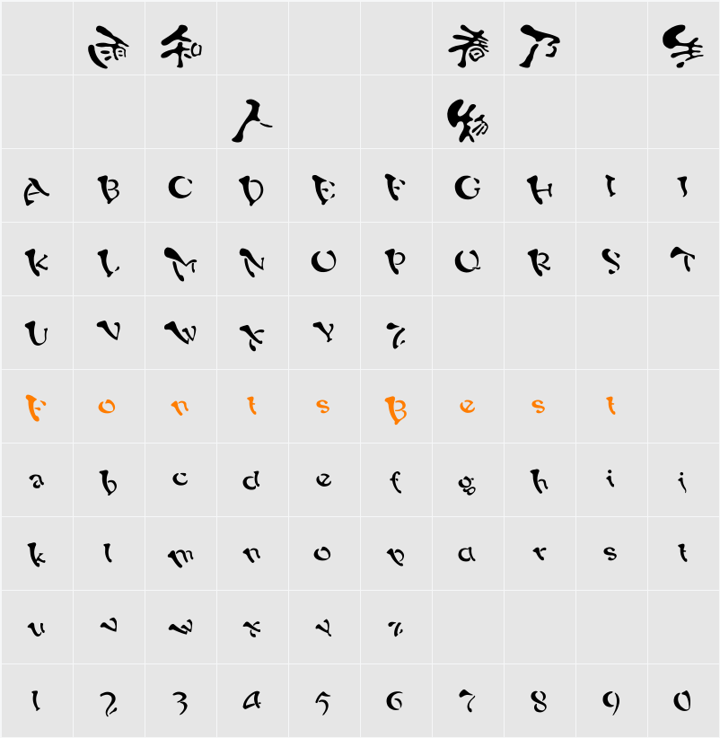 HanWangCM05 Character Map
