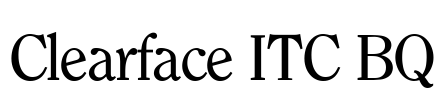 Clearface ITC BQ Font Image