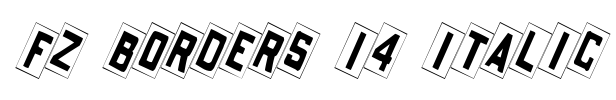 FZ BORDERS 14 ITALIC Font Image