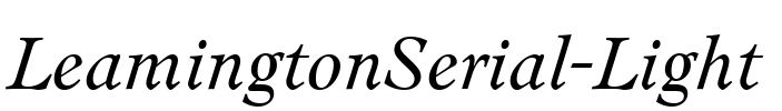 LeamingtonSerial-Light Font Image