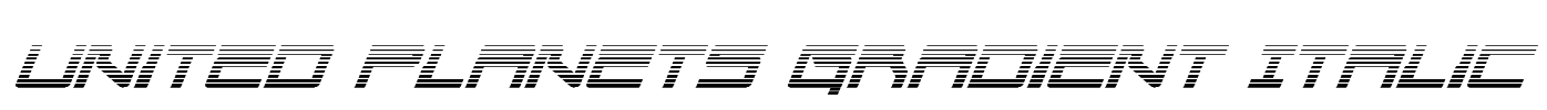 United Planets Gradient Italic Font Image