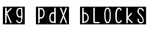 KG PDX Blocks Font Image