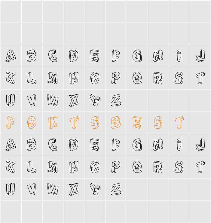 Perspectivo tfb Character Map
