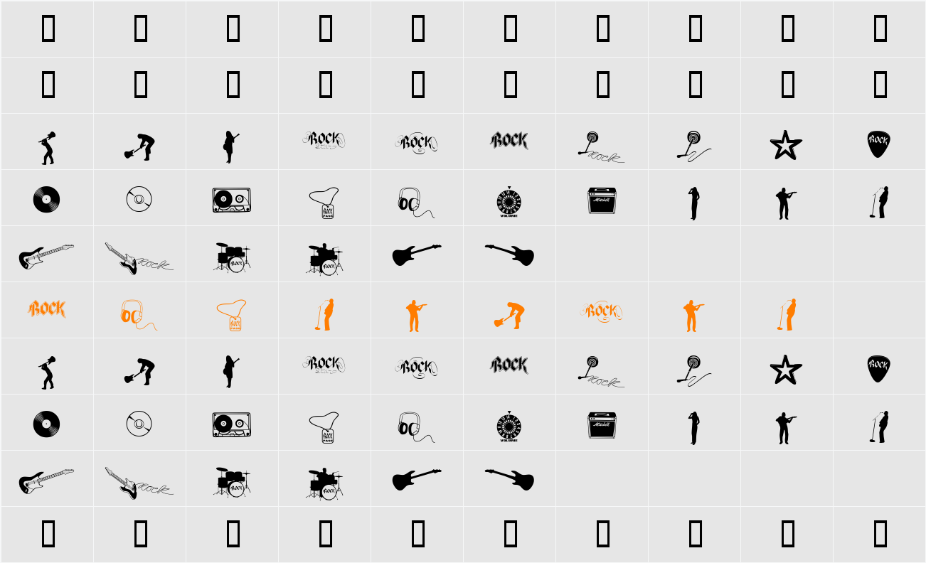 Rock Star 2.0 Character Map