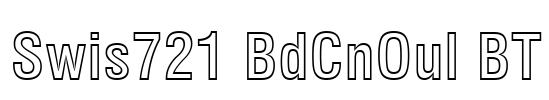 Swis721 BdCnOul BT Font Image