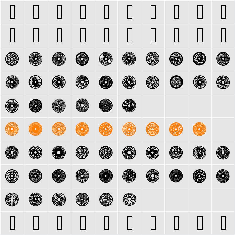 Malacates Character Map